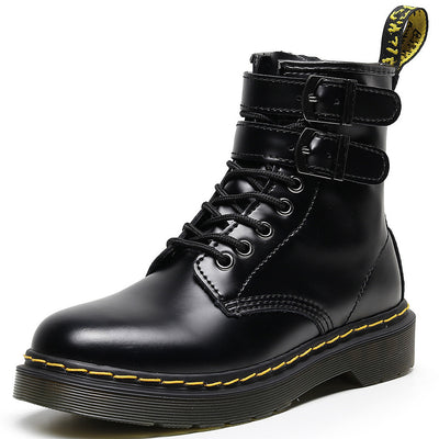 Botas Motociclistas de Cuero para Mujer Estilo Británico - Image 8