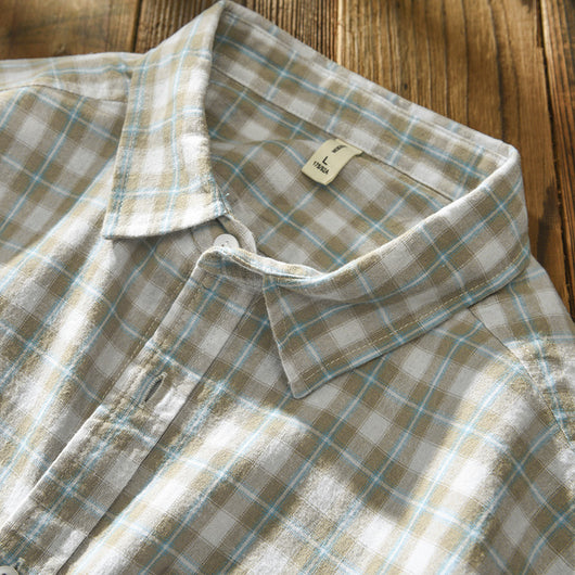 Camisa Casual de Cuadros para Hombre - Manga Larga Versátil - Image 5