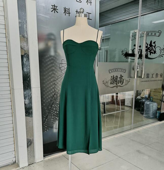 Vestido Elegante con Tirantes Ajustables en Gasa para Mujer - Estilo Europeo - Image 8