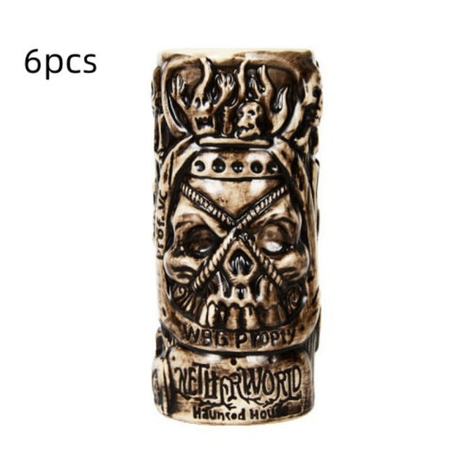 Taza Calavera Pirata Cerámica Estilo Tiki Hawaii para Cócteles - Image 21