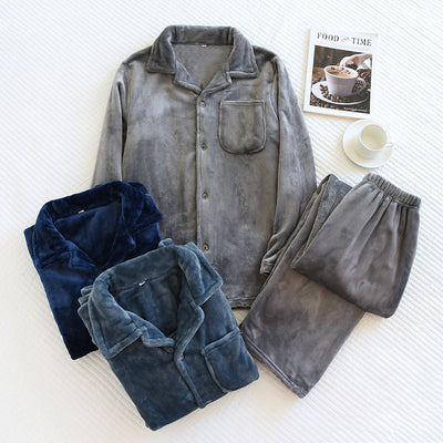 Conjunto de Pijama Polar Coral para Hombre - Comodidad Hogar - Image 6