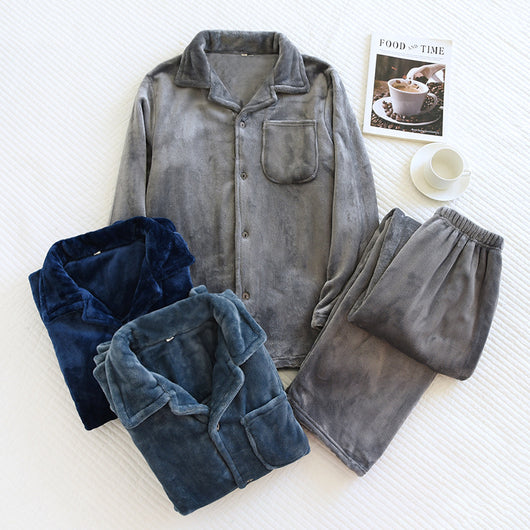 Conjunto de Pijama Polar Coral para Hombre - Comodidad Hogar - Image 6