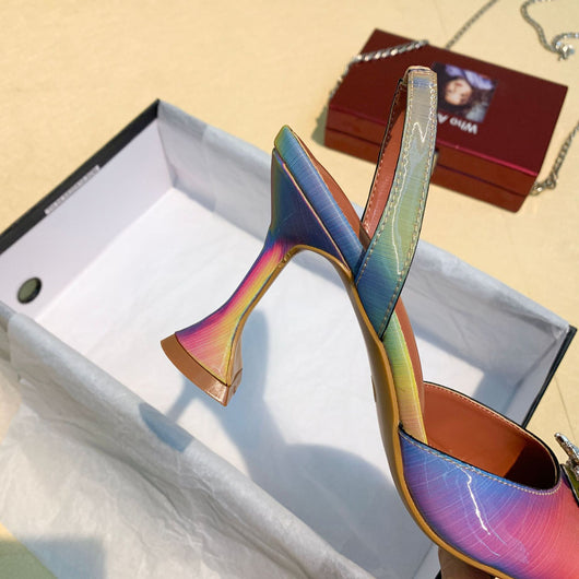 Tacones Degradado con Hebilla Dorada y Talón Tipo Copa de Vino - Image 9