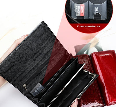 Cartera Larga de Cuero Genuino para Mujer - Image 13