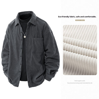 Abrigo Elegante Cuello Falso Dos Piezas para Hombre - Image 3