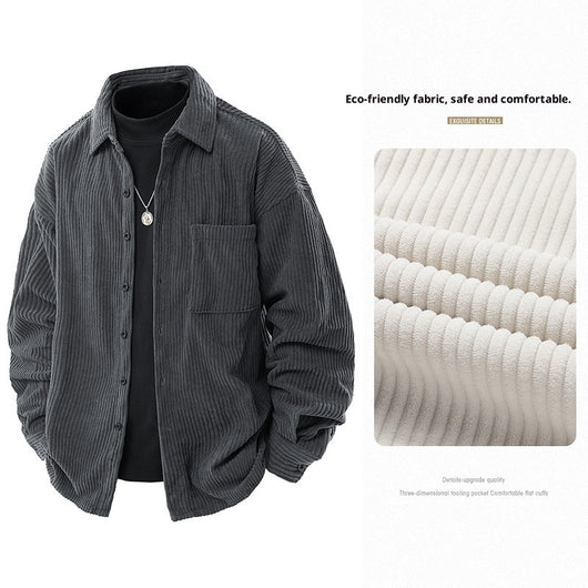 Abrigo Elegante Cuello Falso Dos Piezas para Hombre - Image 3