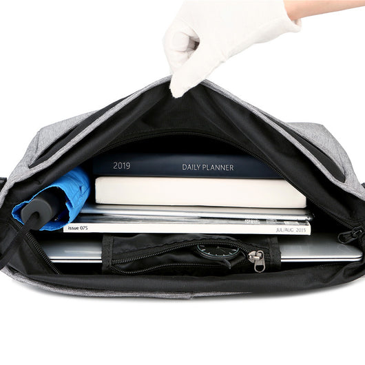 Bolsa Bandolera Oxford para Hombre Estilo Vintage de Gran Capacidad - Image 5