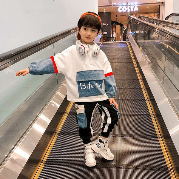 Conjunto Deportivo Infantil Coreano Primavera Otoño - Estilo Casual Moderno
