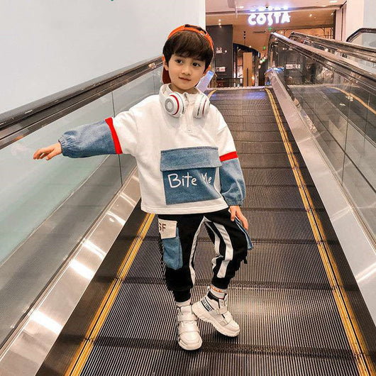 Conjunto Deportivo Infantil Coreano Primavera Otoño - Estilo Casual Moderno - Image 2