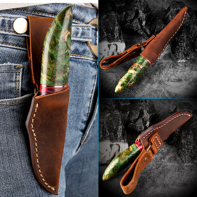 Juego de Cuchillos de Acero para Exterior con Mango de Madera de Frutal - Image 12
