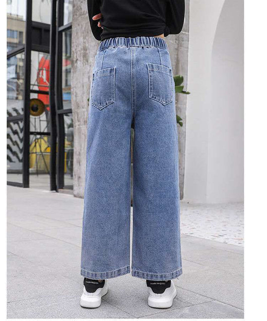 Jeans Sueltos Casuales para Niñas - Diseño Simple y Versátil - Image 2