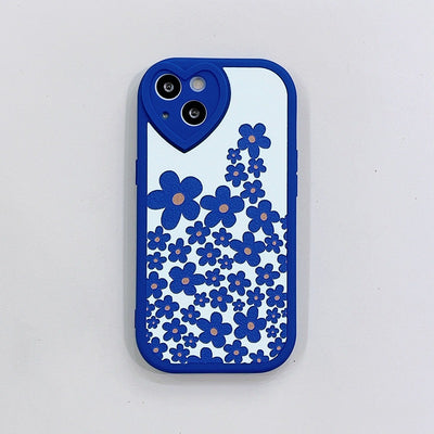 Funda de Silicona para Teléfono con Flores Azules - Diseño Amor - Image 6
