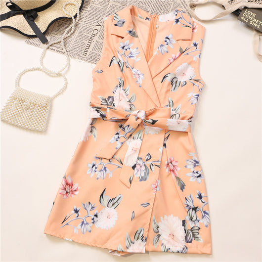 Jumpsuit Estampado Culottes Cintura Irregular Escote V - Image 4