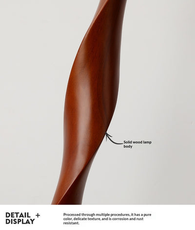 Lámpara de Mesita de Noche en Madera Sólida Nogal - Diseño Minimalista Lujo - Image 10