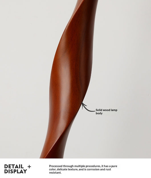 Lámpara de Mesita de Noche en Madera Sólida Nogal - Diseño Minimalista Lujo - Image 10