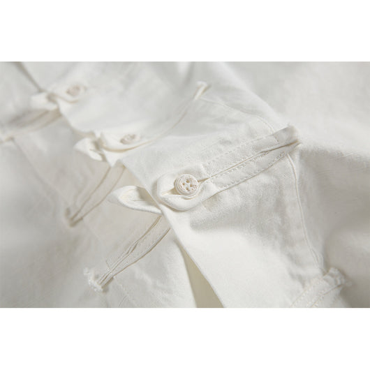 Camisa Unisex con Botones Nudos Chinos de Manga Larga - Image 4