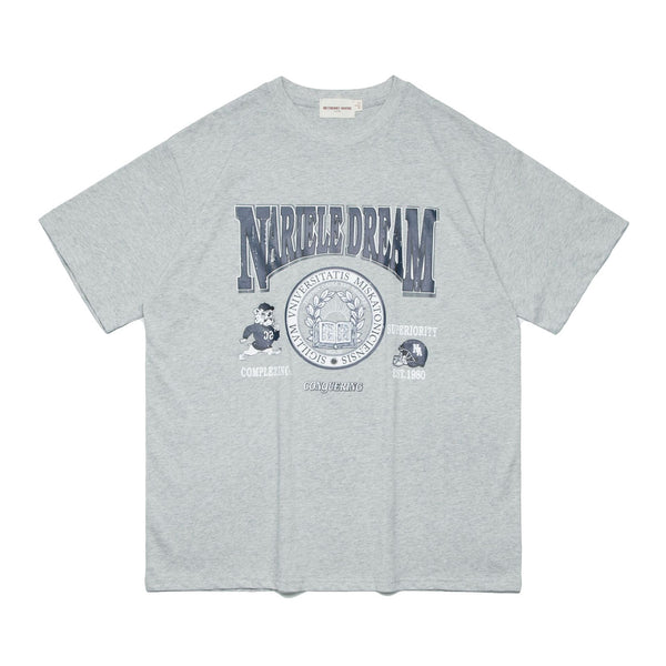 Playera de Manga Corta con Estampado de Letras Cartoon para Hombre