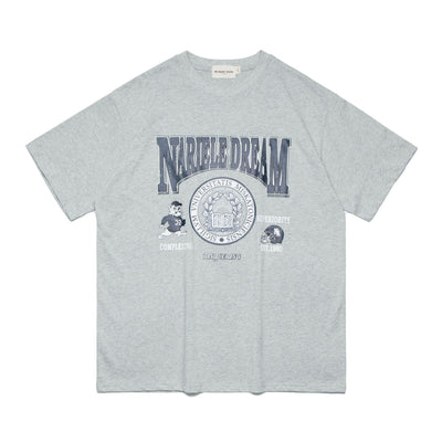 Playera de Manga Corta con Estampado de Letras Cartoon para Hombre