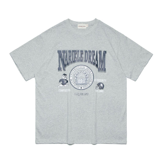Playera de Manga Corta con Estampado de Letras Cartoon para Hombre