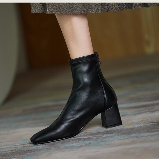 Zapatos de Tacón Alto Elásticos Rectangulares Slim - Comodidad Diaria Versátil - Image 24