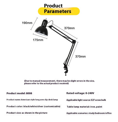 Lámpara LED Profesional de Escritorio con Brazo Extensible y Protección Ocular - Image 9