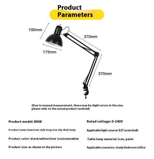 Lámpara LED Profesional de Escritorio con Brazo Extensible y Protección Ocular - Image 9