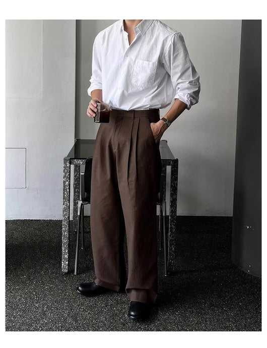 Camisa Suelta de Manga Larga para Hombre - Primavera y Otoño - Image 9