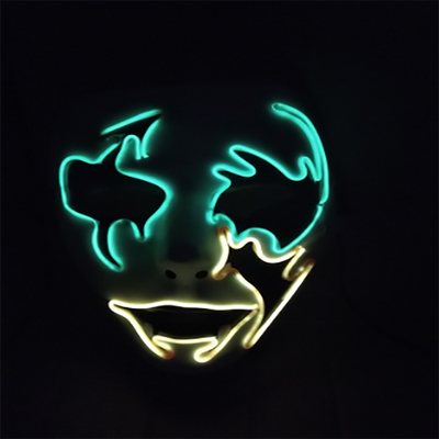 Máscara de Calavera LED Brillante con Alambre EL para Halloween - Image 5