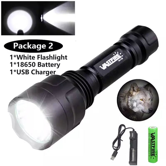 Linterna Táctica Profesional C8 - Luz Roja, Verde y Blanca de Alto Rendimiento - Image 10