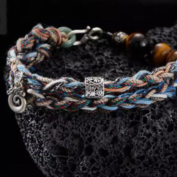 Pulsera Tejida en Plata 925 para Hombre y Mujer