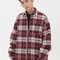 Chaqueta Camisa Cuadros Rojo Retro para Hombre - Casual Primavera con Cierre