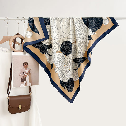 Pañuelo Floral Coreano Premium con Estampado Artesanal - Image 10