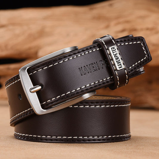 Cinturón de Cuero Genuino para Hombre - Diseño Versátil y Duradero - Image 2