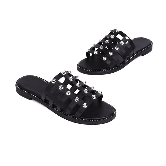 Pantuflas de Exterior Cómodas con Suela Plana y Colores Sólidos - Image 5