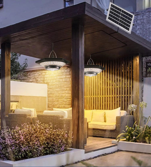 Lámpara Solar Colgante para Jardín, Patio y Garaje - Image 19
