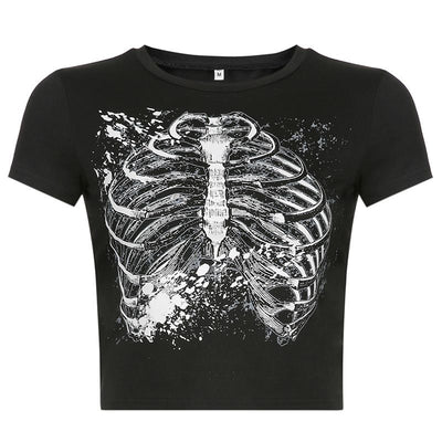 Camiseta Personalizada con Estampa en Pecho Cuello Redondo Ajuste Slim - Image 4