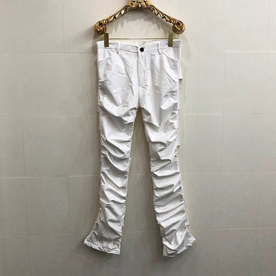 Pantalones de Cuero Plisados Acampanados Mirror Fit para Hombre y Mujer - Image 10
