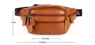 Bolsa de Cintura de Cuero para Hombre Impermeable Multifuncional - Image 6