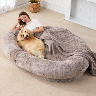 Cama Grande de Felpa para Perros