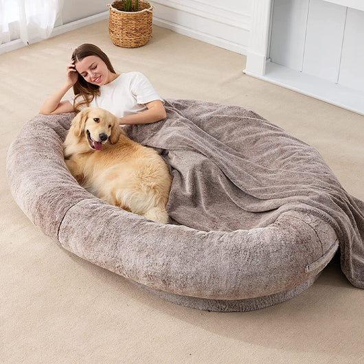 Cama Grande de Felpa para Perros
