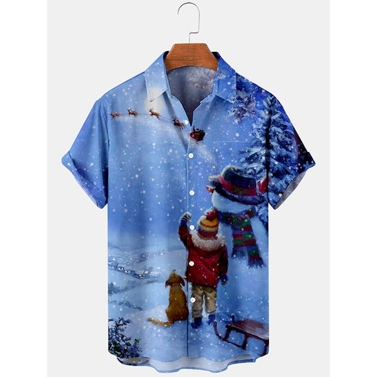 Playera Navideña 3D Estampada Talla Europea para Hombre - Image 11
