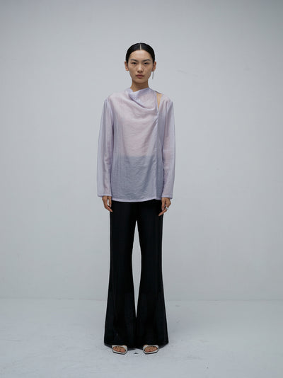 Blusas Elegantes para Mujer con Cuello Plisado y Detalles Recortados - Image 16