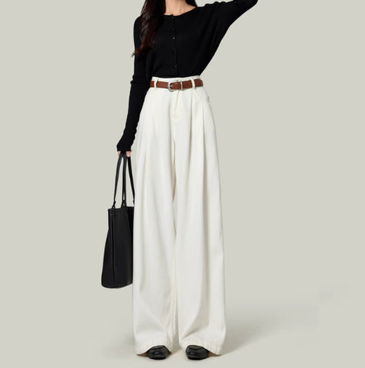 Pantalones Rectos de Tiro Alto para Mujeres Petite - Image 17