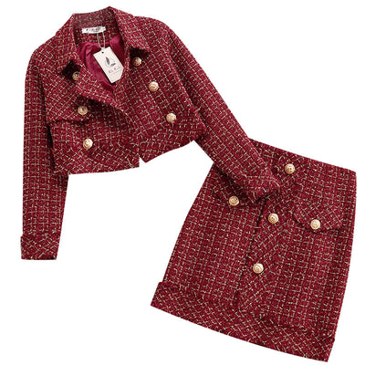 Conjunto de Falda Corta y Chaqueta de Dos Piezas - Image 5