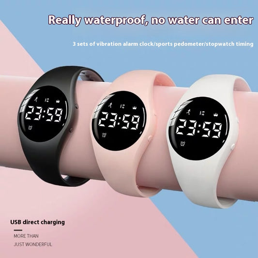 Reloj Deportivo Despertador Vibración Impermeable para Estudiantes
