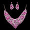 Juego de Collar y Aretes Nupciales Coloridos