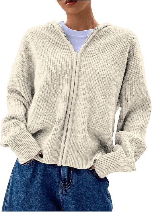 Cardigan Holgado de Punto Grueso con Cierre - Image 6