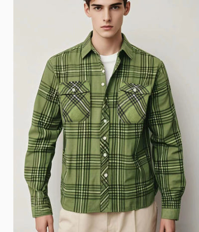 Camisa de Manga Larga con Solapa Elegante para Hombre - Image 20