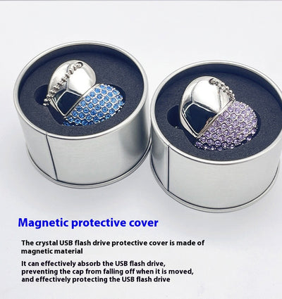 Memoria USB Corazón con Incrustaciones de Moda - Image 17