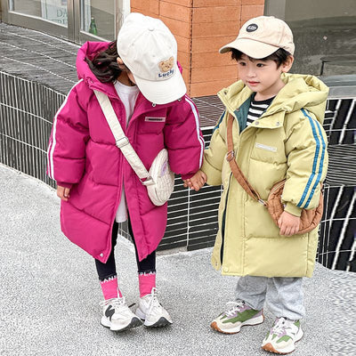 Abrigo Acolchado Infantil de Largo Medio con Relleno Térmico